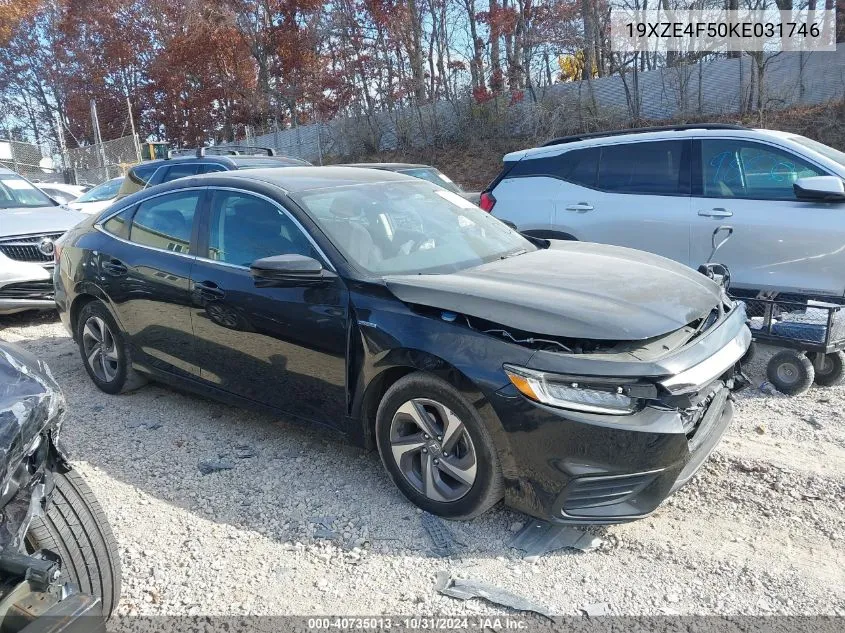 2019 Honda Insight Ex VIN: 19XZE4F50KE031746 Lot: 40735013