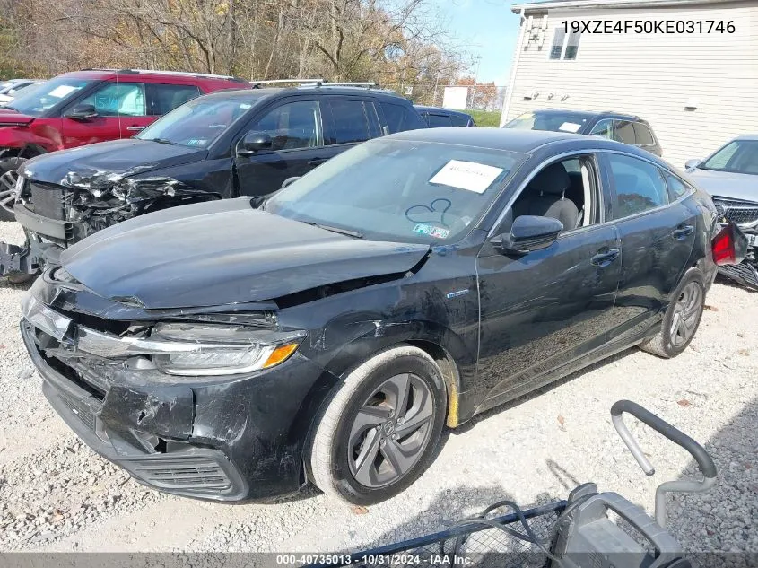 2019 Honda Insight Ex VIN: 19XZE4F50KE031746 Lot: 40735013