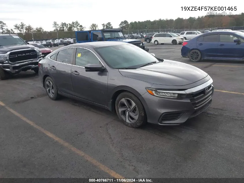 2019 Honda Insight Ex VIN: 19XZE4F57KE001465 Lot: 40766711