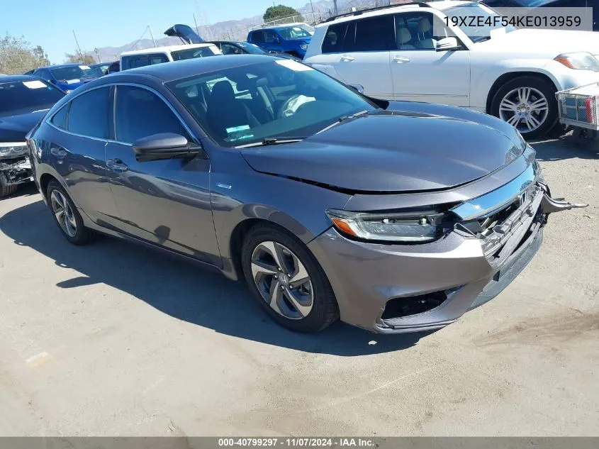 2019 Honda Insight Ex VIN: 19XZE4F54KE013959 Lot: 40799297