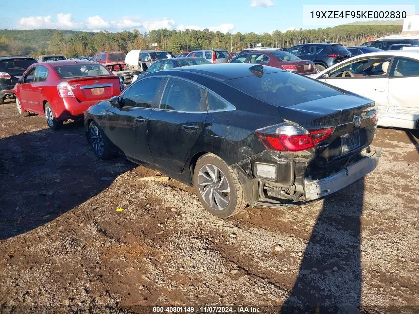 2019 Honda Insight Touring VIN: 19XZE4F95KE002830 Lot: 40801149