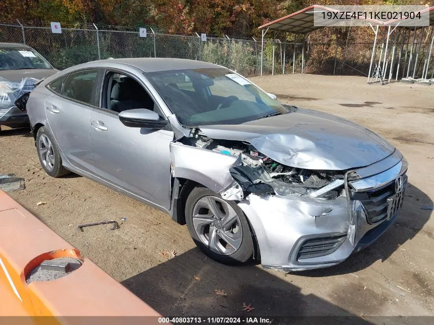 2019 Honda Insight Lx VIN: 19XZE4F11KE021904 Lot: 40803713