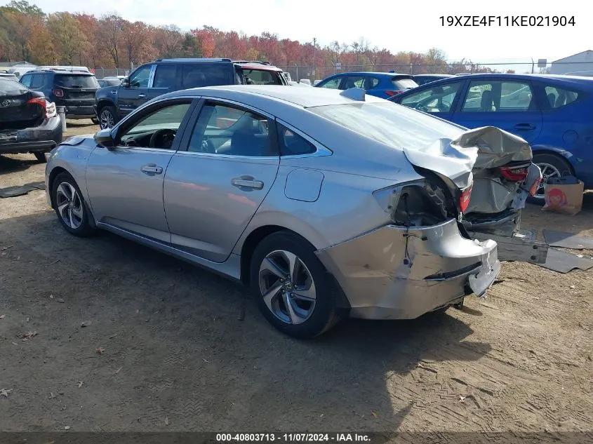 2019 Honda Insight Lx VIN: 19XZE4F11KE021904 Lot: 40803713