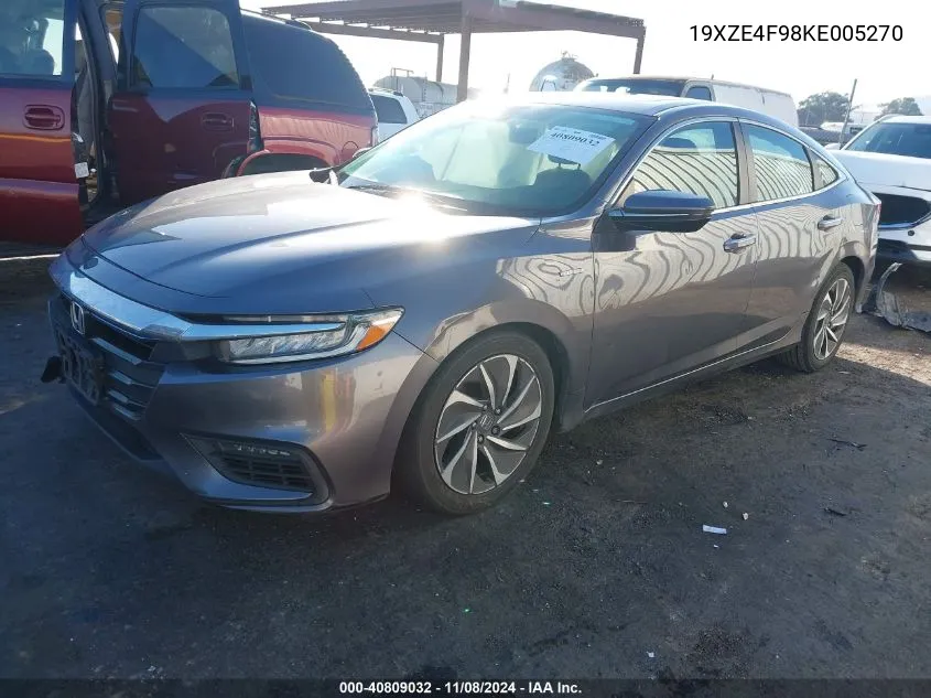 2019 Honda Insight Touring VIN: 19XZE4F98KE005270 Lot: 40809032