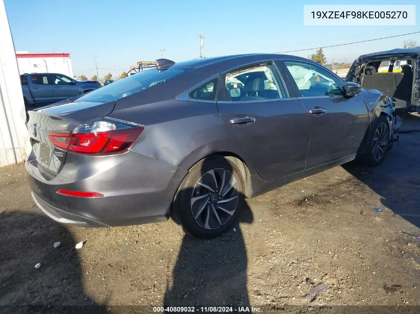 2019 Honda Insight Touring VIN: 19XZE4F98KE005270 Lot: 40809032