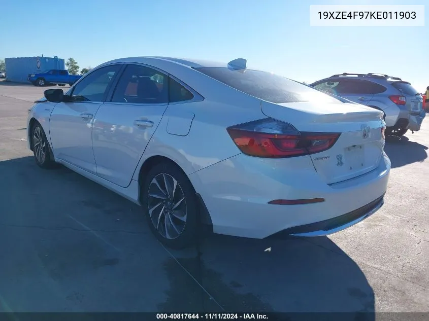 2019 Honda Insight Touring VIN: 19XZE4F97KE011903 Lot: 40817644