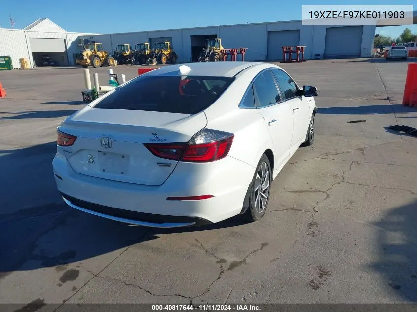 2019 Honda Insight Touring VIN: 19XZE4F97KE011903 Lot: 40817644