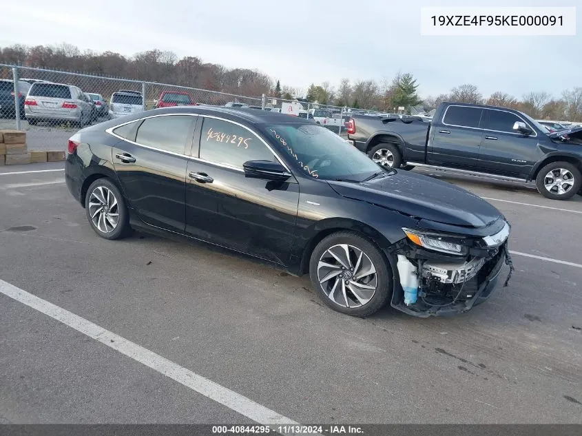 2019 Honda Insight Touring VIN: 19XZE4F95KE000091 Lot: 40844295