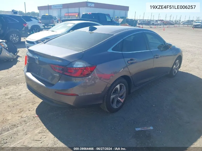 2020 Honda Insight Ex VIN: 19XZE4F51LE006257 Lot: 39564466