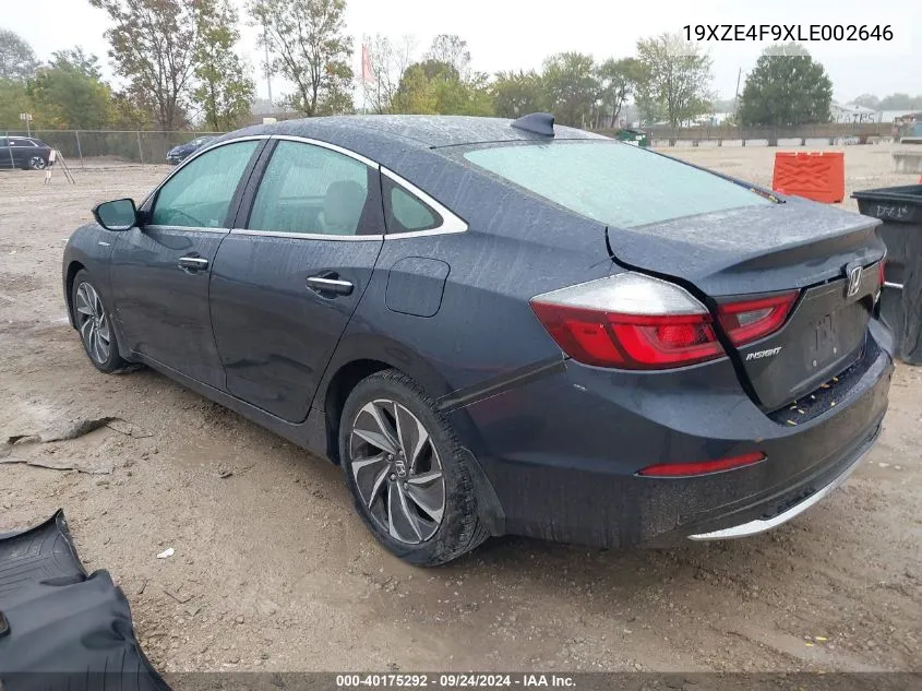 2020 Honda Insight Touring VIN: 19XZE4F9XLE002646 Lot: 40175292