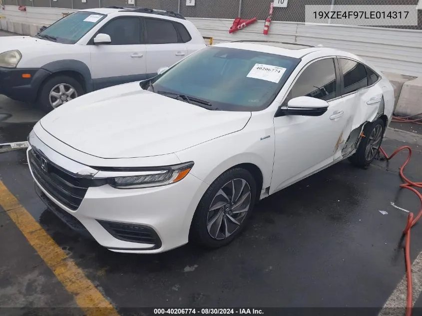 2020 Honda Insight Touring VIN: 19XZE4F97LE014317 Lot: 40206774