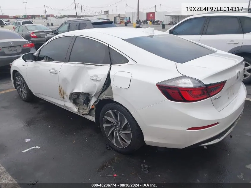 2020 Honda Insight Touring VIN: 19XZE4F97LE014317 Lot: 40206774