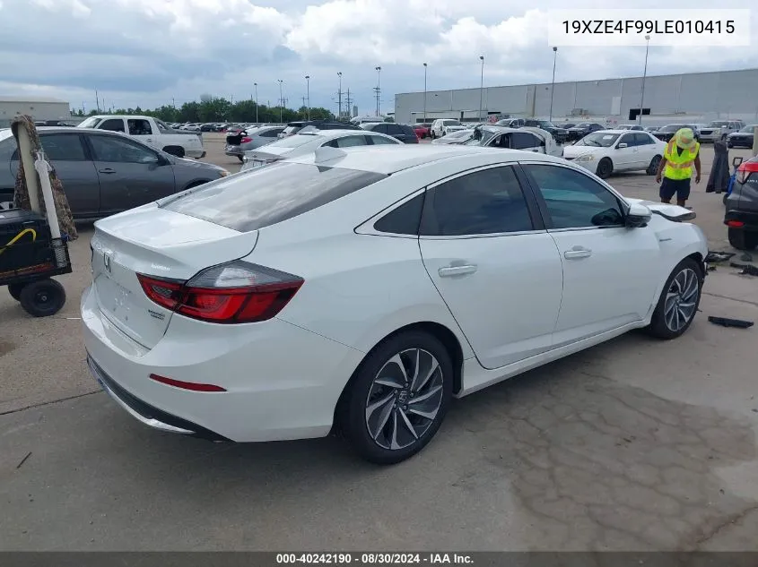 2020 Honda Insight Touring VIN: 19XZE4F99LE010415 Lot: 40242190