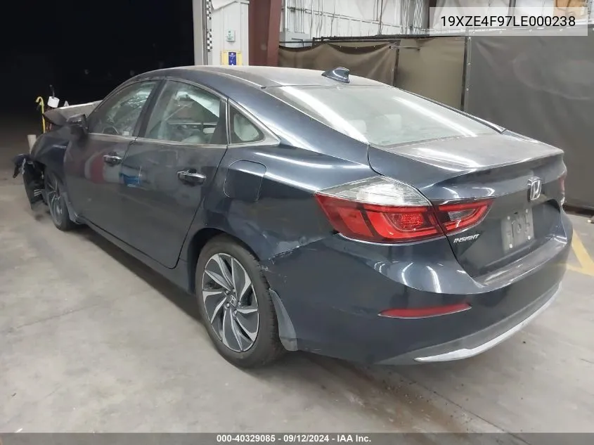 2020 Honda Insight Touring VIN: 19XZE4F97LE000238 Lot: 40329085