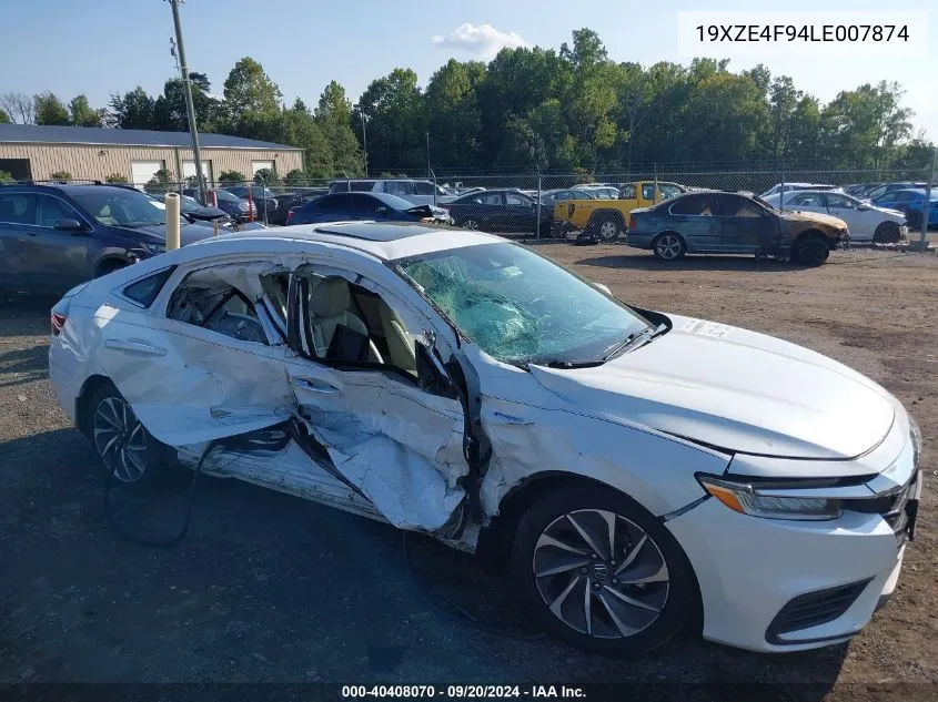 2020 Honda Insight Touring VIN: 19XZE4F94LE007874 Lot: 40408070