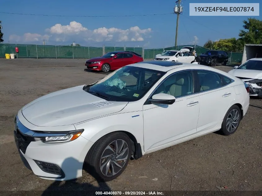 2020 Honda Insight Touring VIN: 19XZE4F94LE007874 Lot: 40408070