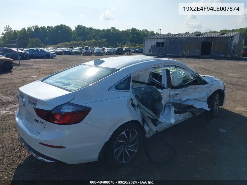 2020 Honda Insight Touring VIN: 19XZE4F94LE007874 Lot: 40408070