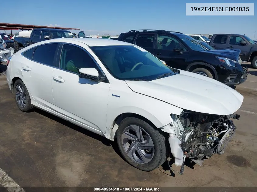 2020 Honda Insight Ex VIN: 19XZE4F56LE004035 Lot: 40534518