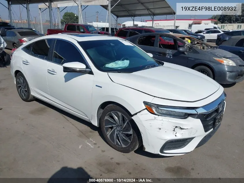 2020 Honda Insight Touring VIN: 19XZE4F98LE008932 Lot: 40576900