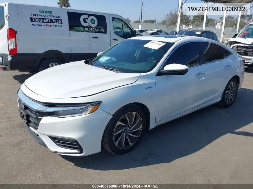 2020 Honda Insight Touring VIN: 19XZE4F98LE008932 Lot: 40576900