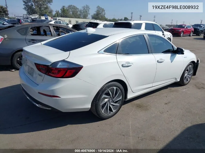 2020 Honda Insight Touring VIN: 19XZE4F98LE008932 Lot: 40576900