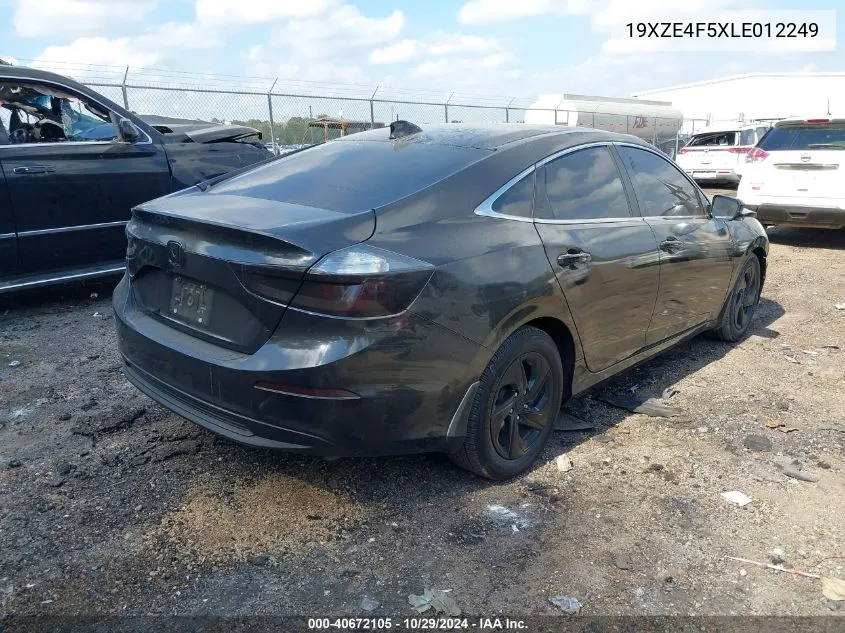 2020 Honda Insight Ex VIN: 19XZE4F5XLE012249 Lot: 40672105