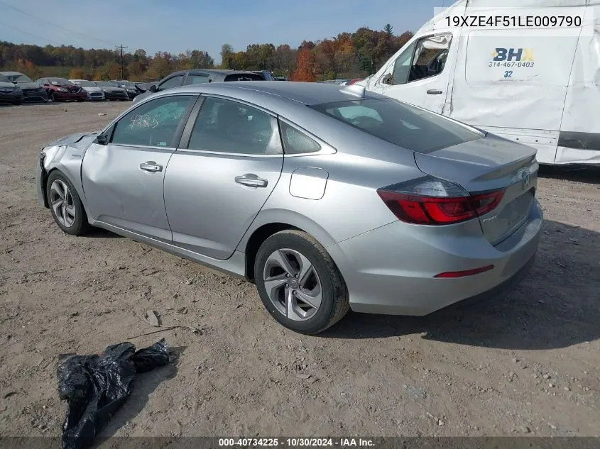 2020 Honda Insight Ex VIN: 19XZE4F51LE009790 Lot: 40734225