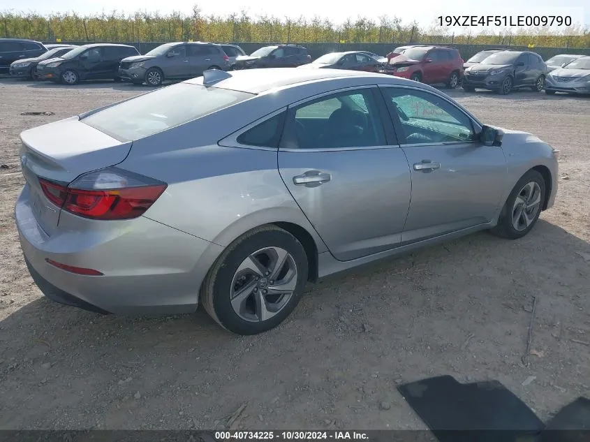 2020 Honda Insight Ex VIN: 19XZE4F51LE009790 Lot: 40734225