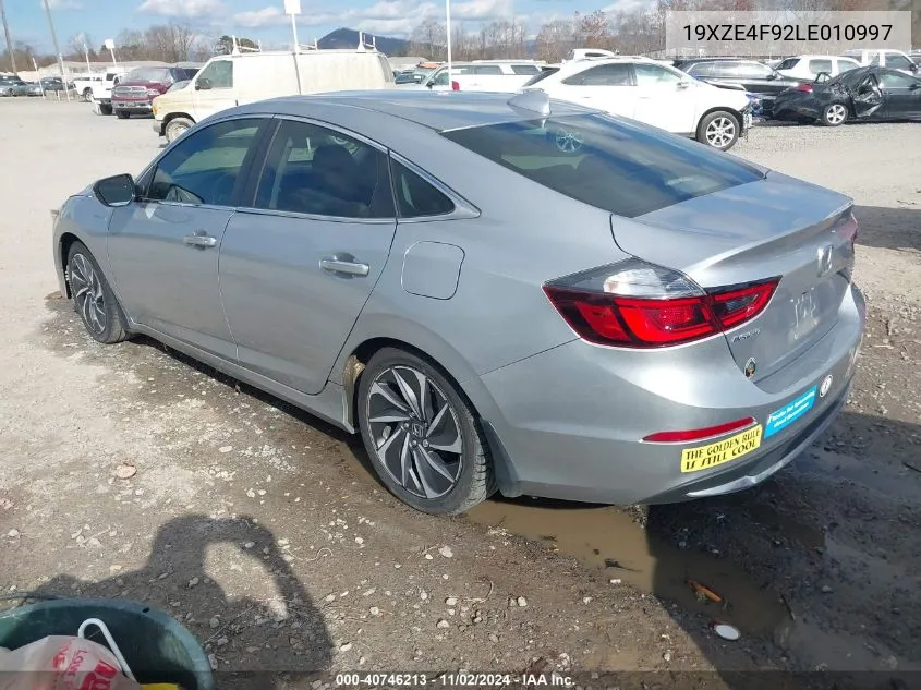 2020 Honda Insight Touring VIN: 19XZE4F92LE010997 Lot: 40746213