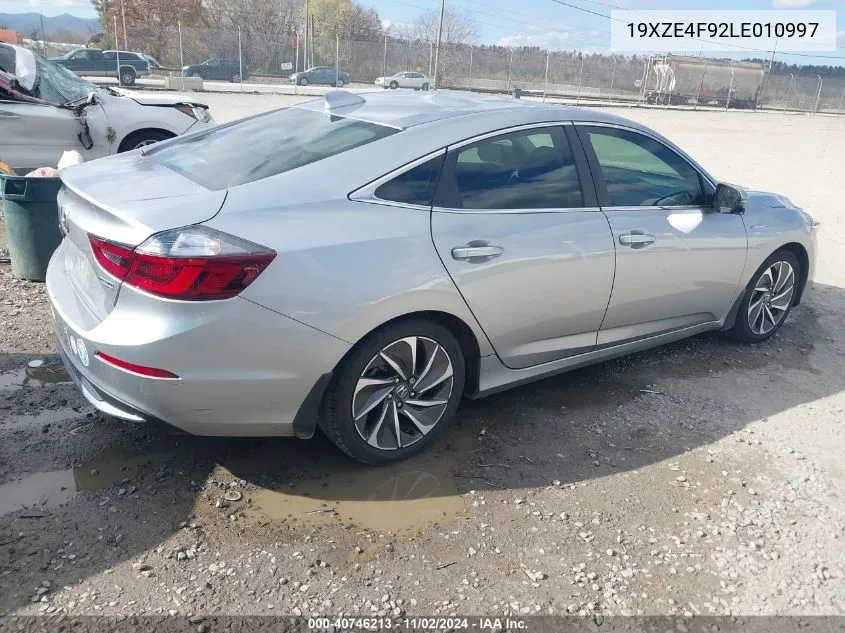 2020 Honda Insight Touring VIN: 19XZE4F92LE010997 Lot: 40746213