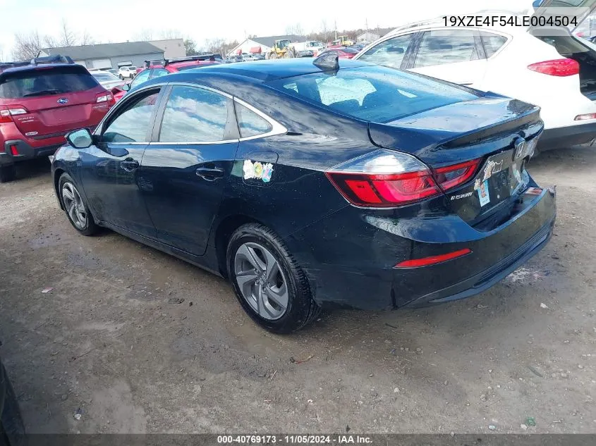 2020 Honda Insight Ex VIN: 19XZE4F54LE004504 Lot: 40769173