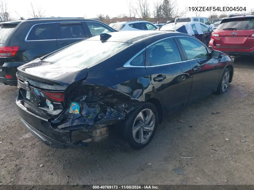 2020 Honda Insight Ex VIN: 19XZE4F54LE004504 Lot: 40769173