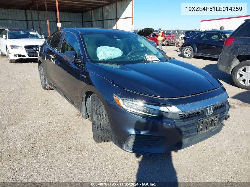 2020 Honda Insight Ex VIN: 19XZE4F51LE014259 Lot: 40787193