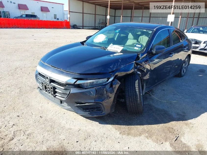 2020 Honda Insight Ex VIN: 19XZE4F51LE014259 Lot: 40787193