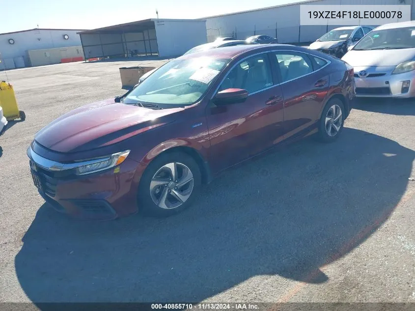 2020 Honda Insight Lx VIN: 19XZE4F18LE000078 Lot: 40855710