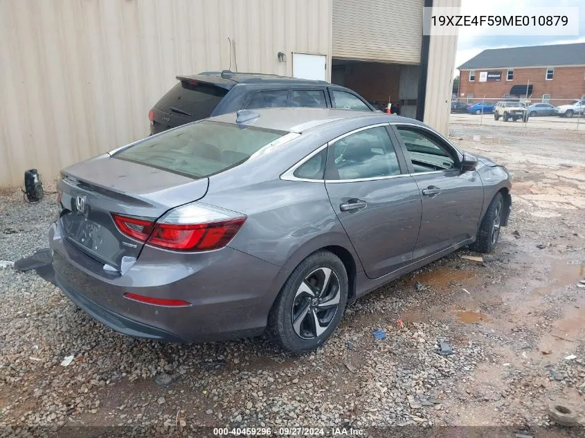 2021 Honda Insight Ex VIN: 19XZE4F59ME010879 Lot: 40459296