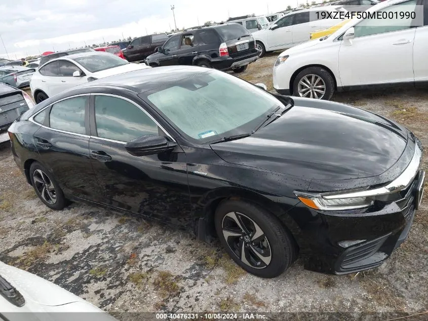 2021 Honda Insight Ex VIN: 19XZE4F50ME001990 Lot: 40476331