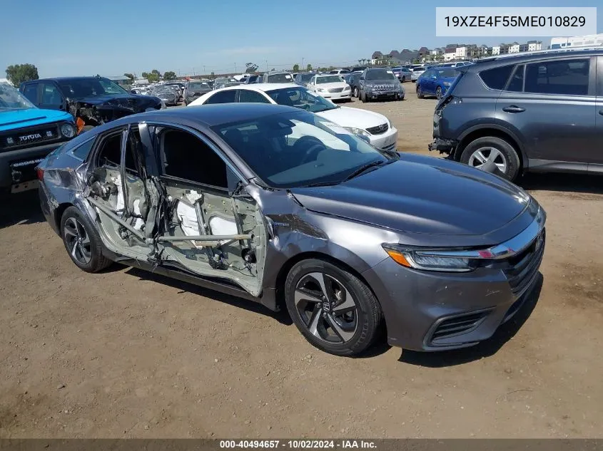 19XZE4F55ME010829 2021 Honda Insight Ex