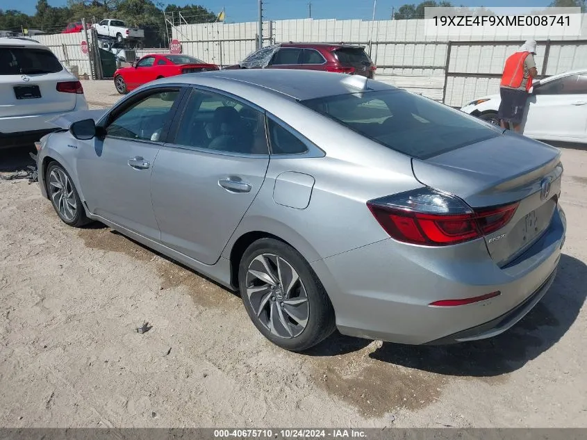 2021 Honda Insight Touring VIN: 19XZE4F9XME008741 Lot: 40675710