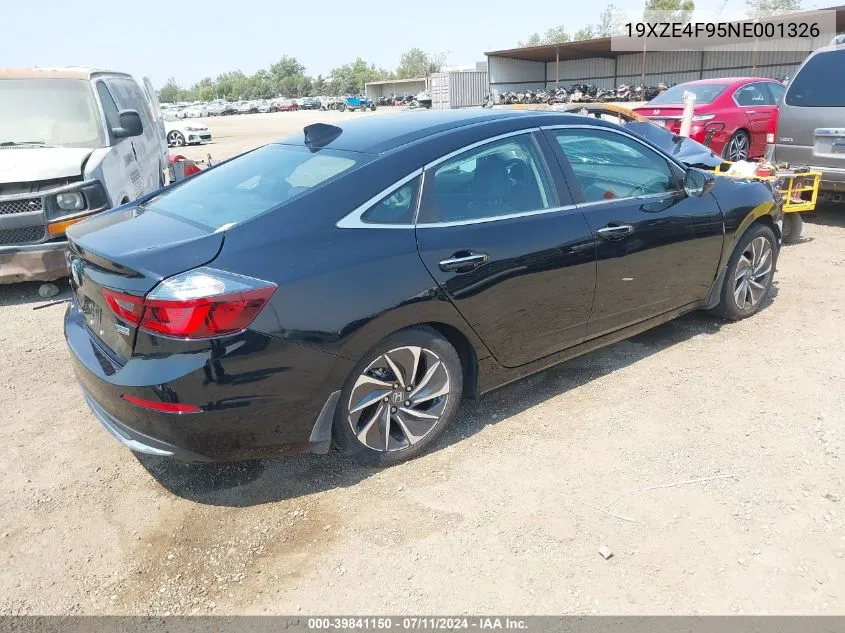 2022 Honda Insight Touring VIN: 19XZE4F95NE001326 Lot: 39841150