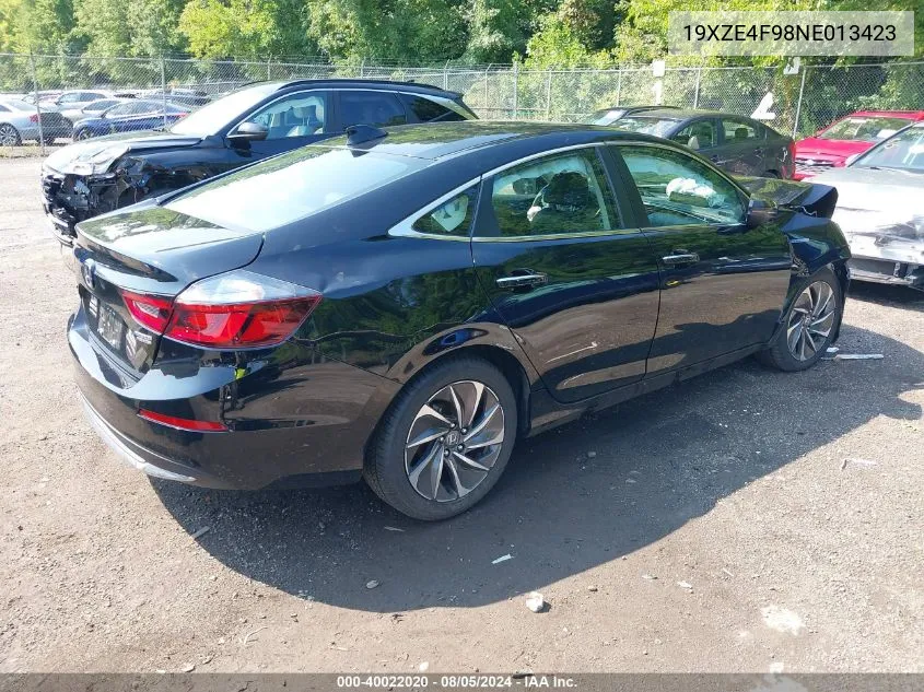 2022 Honda Insight Touring VIN: 19XZE4F98NE013423 Lot: 40022020