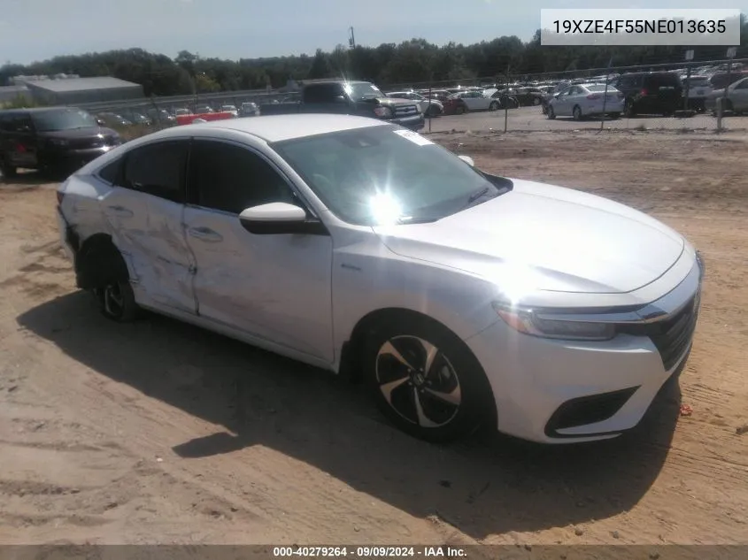 2022 Honda Insight Ex VIN: 19XZE4F55NE013635 Lot: 40279264