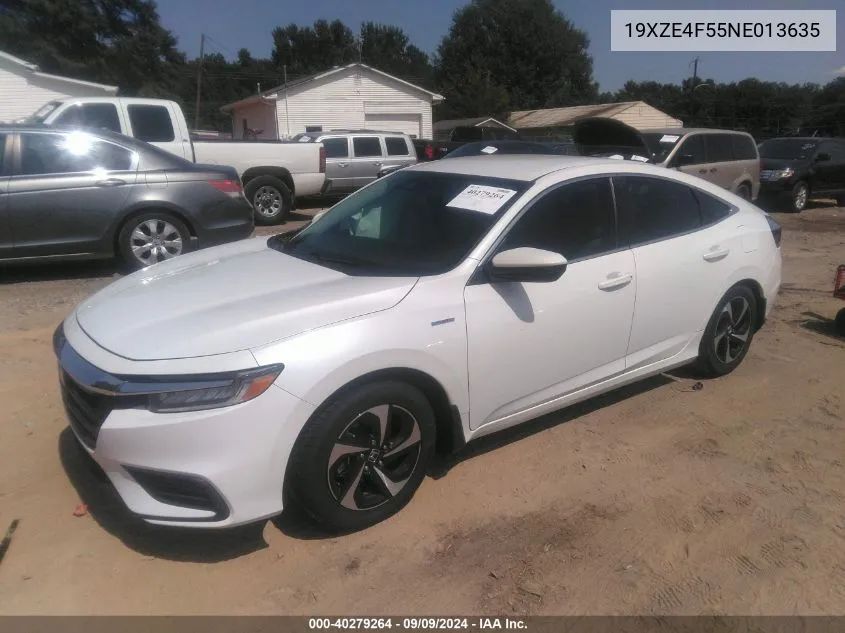 2022 Honda Insight Ex VIN: 19XZE4F55NE013635 Lot: 40279264