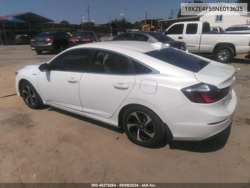 2022 Honda Insight Ex VIN: 19XZE4F55NE013635 Lot: 40279264