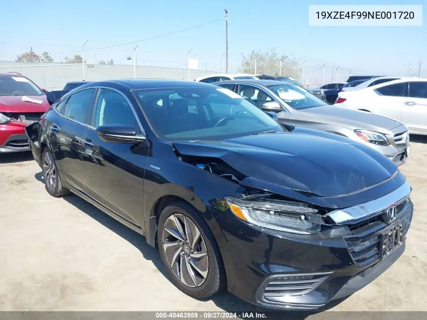 19XZE4F99NE001720 2022 Honda Insight Touring