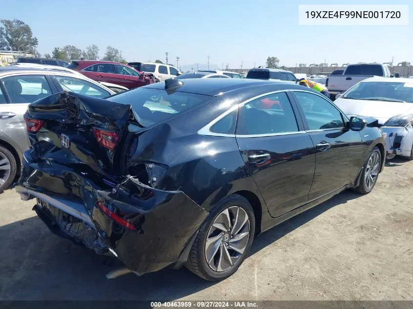 2022 Honda Insight Touring VIN: 19XZE4F99NE001720 Lot: 40463959