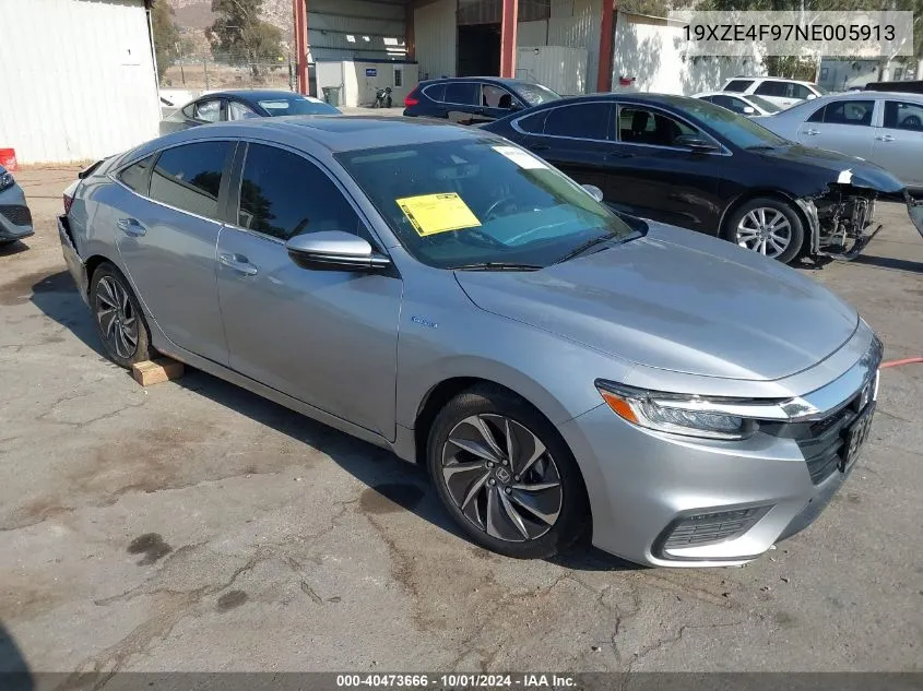 2022 Honda Insight Touring VIN: 19XZE4F97NE005913 Lot: 40473666