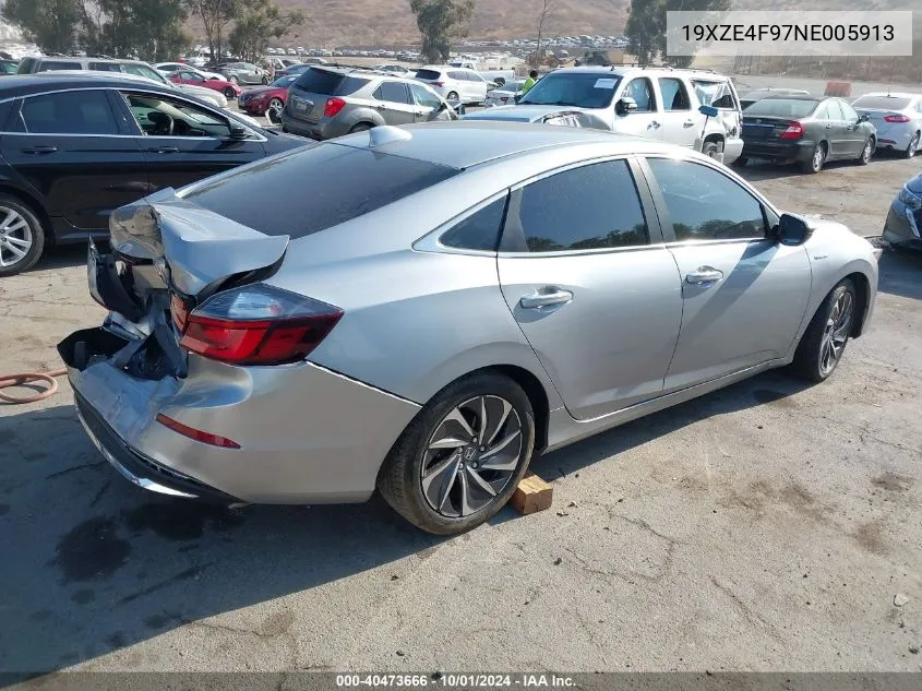 2022 Honda Insight Touring VIN: 19XZE4F97NE005913 Lot: 40473666