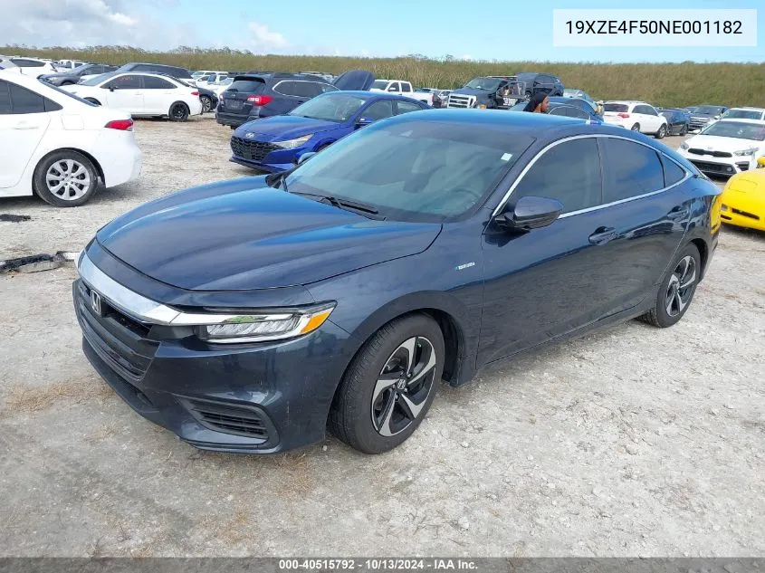 2022 Honda Insight Ex VIN: 19XZE4F50NE001182 Lot: 40515792