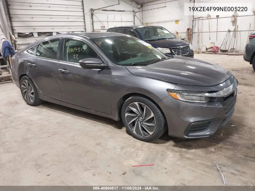 2022 Honda Insight Touring VIN: 19XZE4F99NE005220 Lot: 40804517